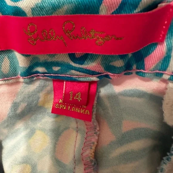 Lilly Pulitzer Buttercup Shorts Pelican Pink Beat the Heat Shorts Size 14 GUC - Picture 5 of 7